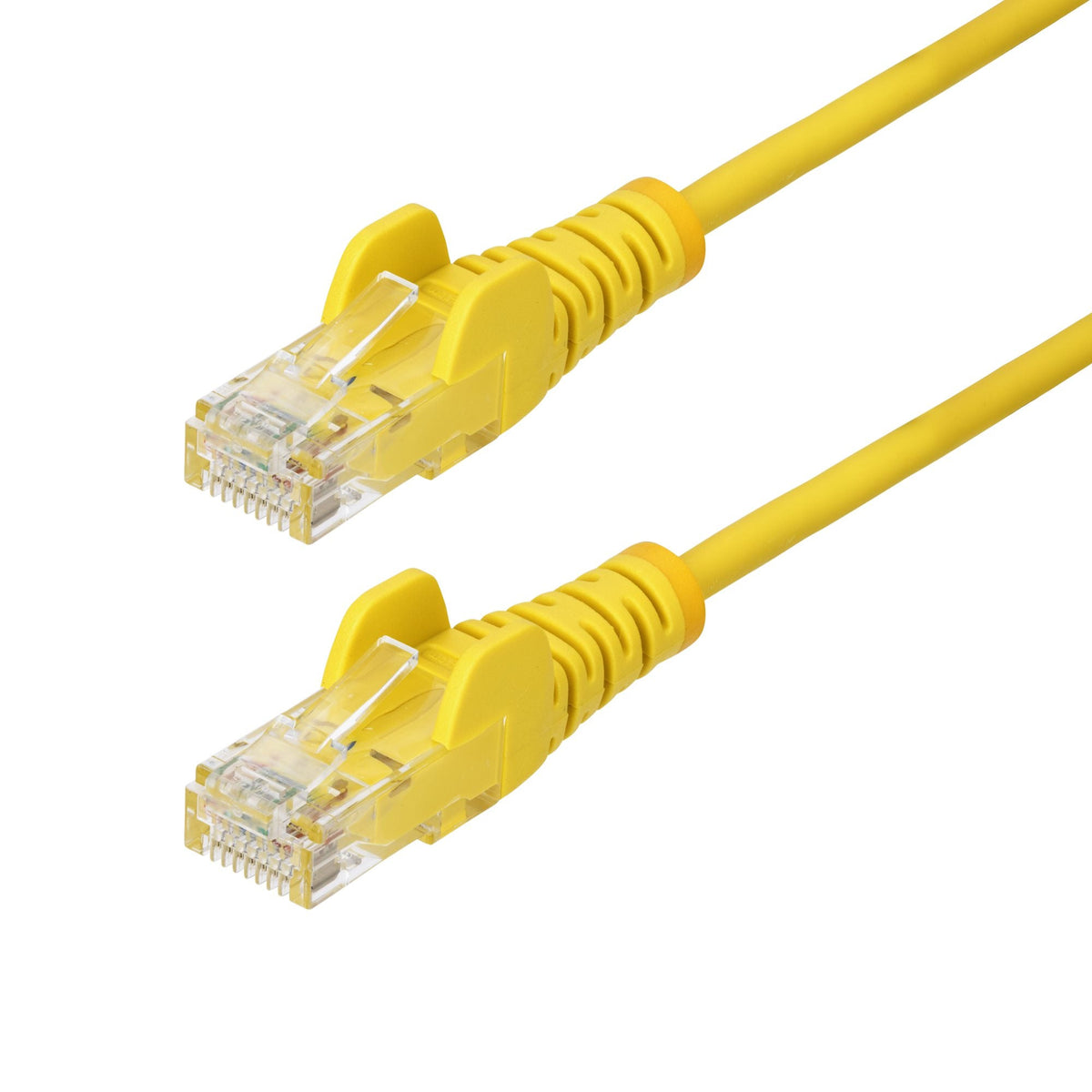 Star Tech 7m Yellow Slim CAT6 Ethernet Cable, Snagless, 100W PoE, UTP, LSZH, 28AWG Pure Bare Copper Wire, Slim RJ45 Network Patch Cord w/Strain Reliefs, Individually Tested