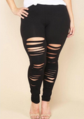 Plus Size Ripped Leggings and Tights