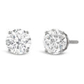AGI Certified 2.50 CTW Lab Grown Diamond Screw Back Stud Earrings in 14K White Gold-0