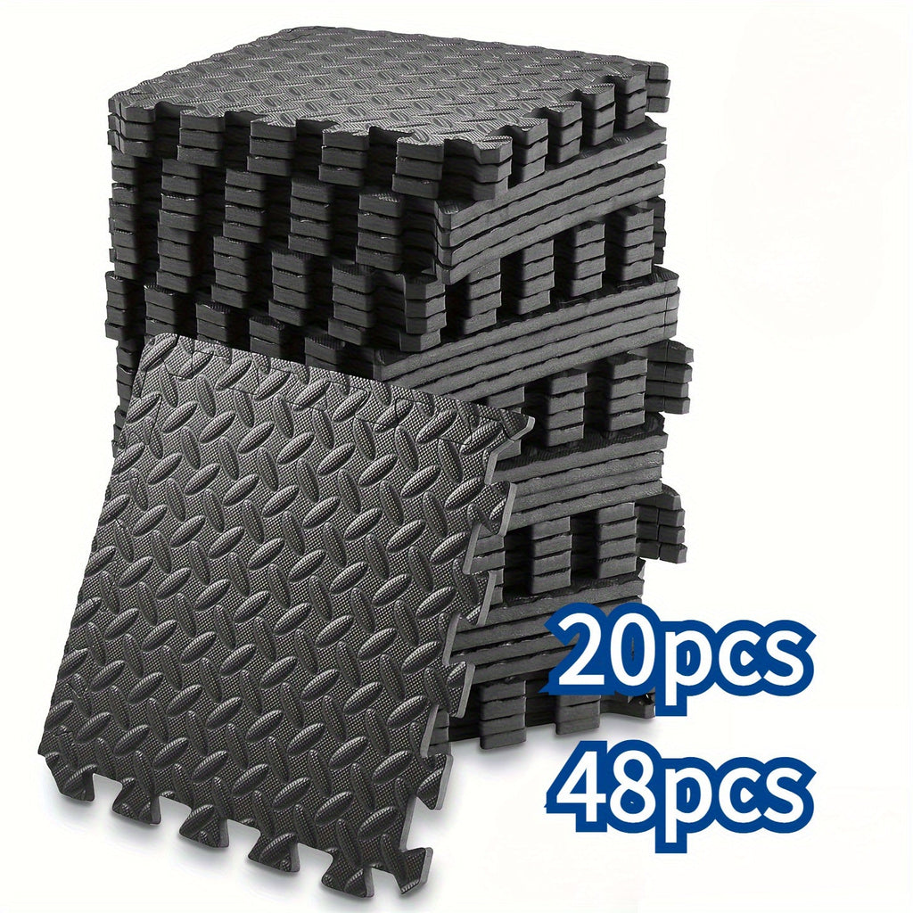 NNETM Interlocking Exercise Mat Black Set (48pcs)-3
