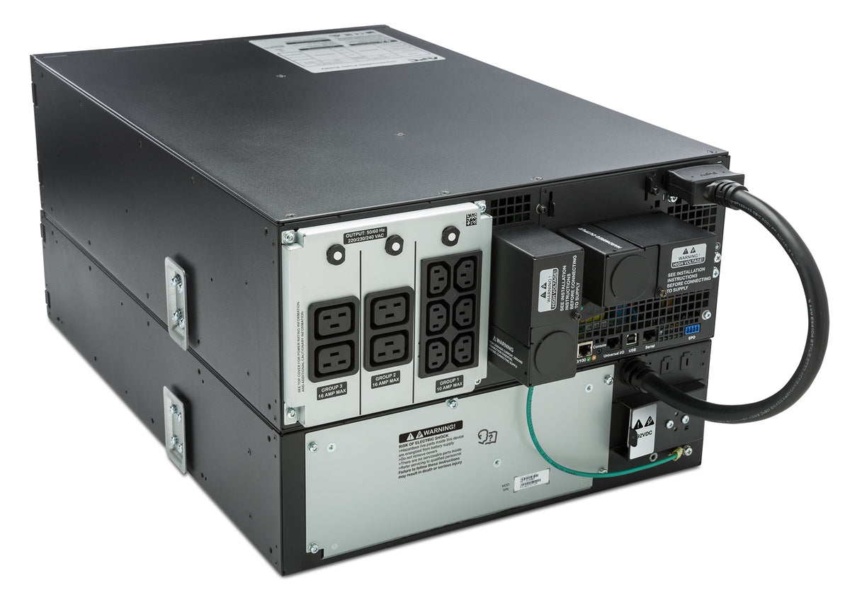 APC Smart-UPS On-Line SRT6KRMXLI - 6kW/VA, 6x C13 + 4x C19 + hardwire 1 phase output, rack mountable, Embedded NMC