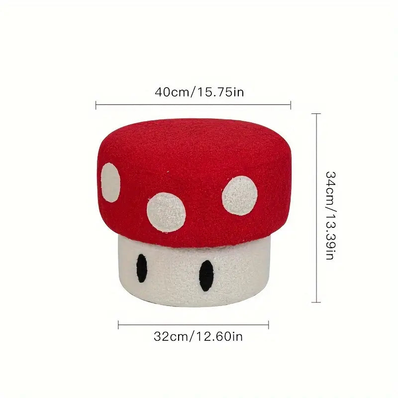 NNETM Red Shoe Changing Bench - Mushroom-3