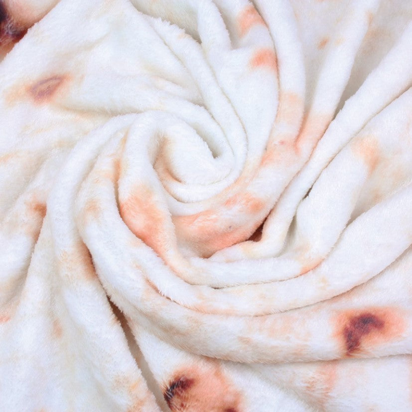 Mexican Burrito Blanket, Round Plush Throw Blanket