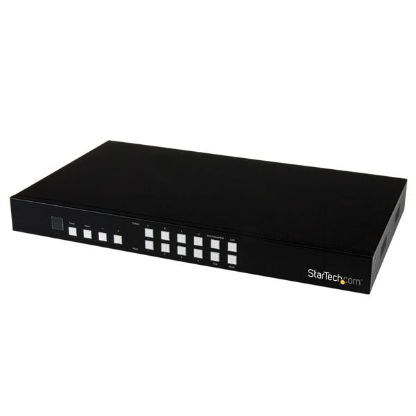 Star Tech 4x4 HDMI Matrix Switch with Picture-and-Picture Multiviewer or Video Wall