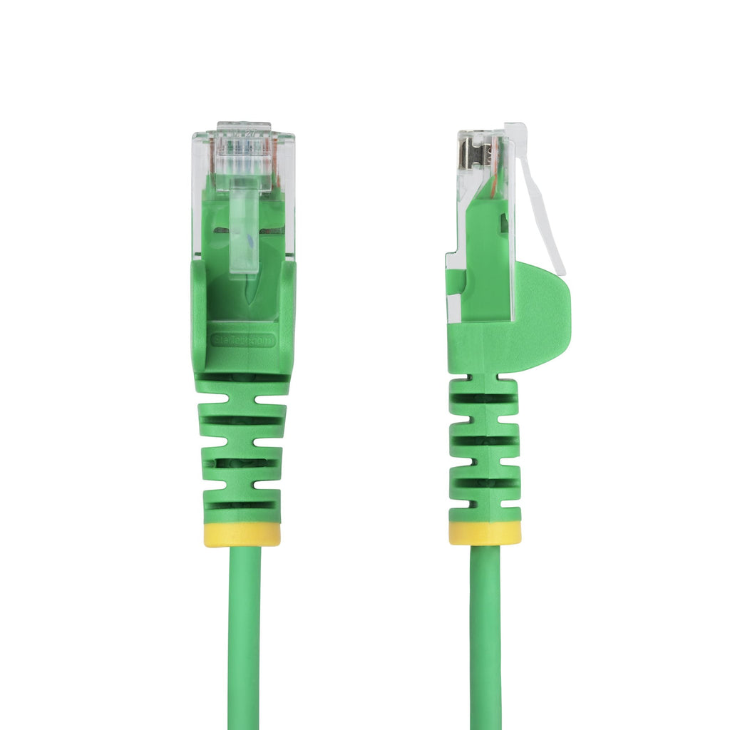 Star Tech 5m Green Slim CAT6 Ethernet Cable, Snagless, 100W PoE, UTP, LSZH, 28AWG Pure Bare Copper Wire, Slim RJ45 Network Patch Cord w/Strain Reliefs, Individually Tested