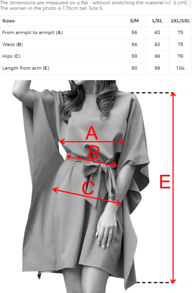 Numoco 287-49 SOFIA Feminine butterfly dress with a waist tie - toffee