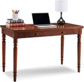 Mission Oak Finish Desk 48Inch Solid Wood Keyboard Drawer-0