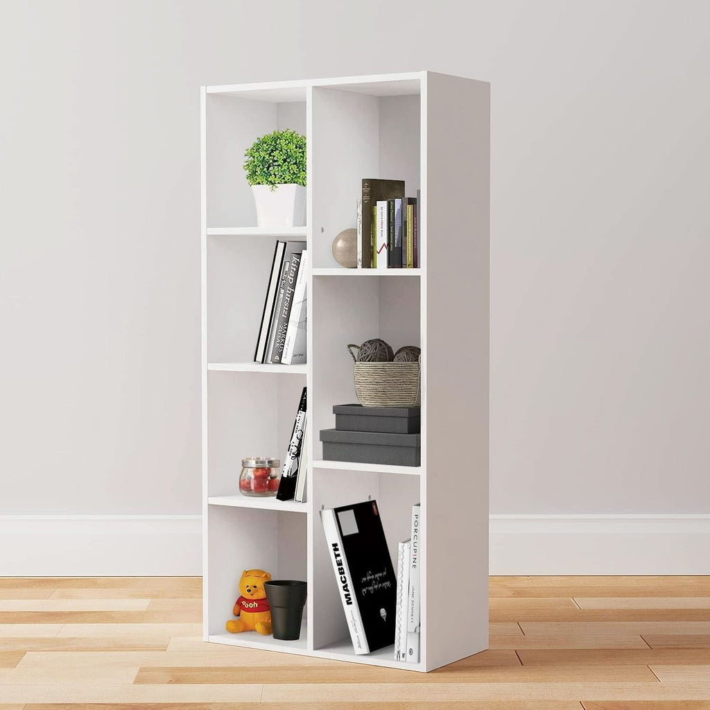 White 7 Cube Organizer Bookcase Storage Shelves Unit-1