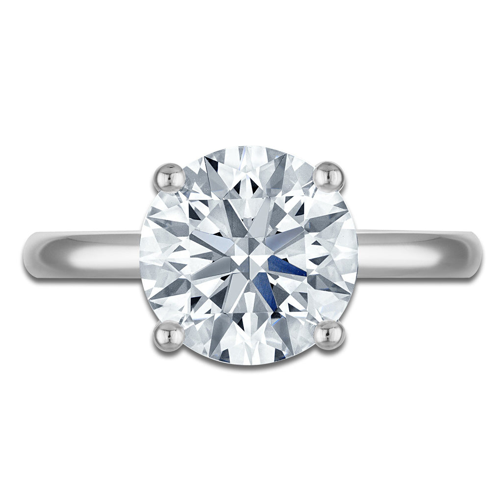3.50 CTW Round Lab-Grown Diamond Solitaire Engagement Ring in 14K White Gold (F/VS, AGI Certified)-2
