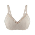 Ivory-Supportive Non-Wired Silk & Organic Cotton Full Cup Bra with removable paddings-0