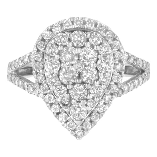 .925 Sterling Silver Diamond Cluster Ring (1 1/2 Cttw, H-I Color, I1-I2 Clarity)-0