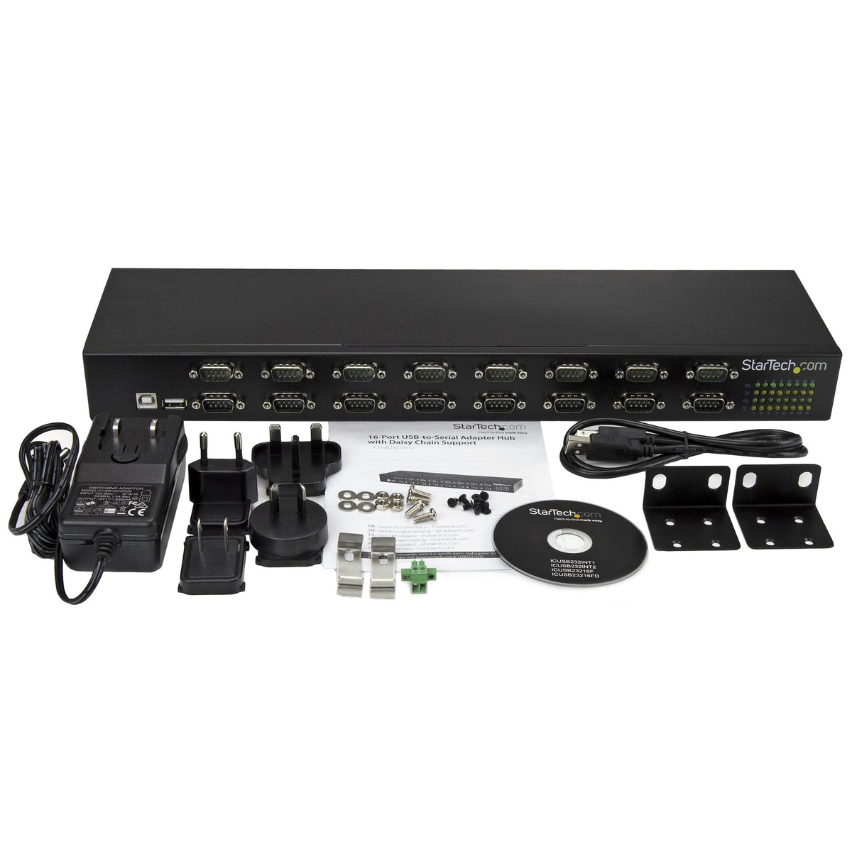 Star Tech 16-Port USB-to-Serial Adapter Hub