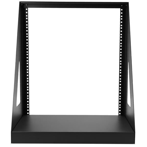 Star Tech 2-Post 12U Heavy-Duty Desktop Server Rack, Small Open Frame 19in Computer Rack, Compact Network Rack for AV / Studio / Data / IT Equipment, TAA Compliant - Free Standing Two-Post Home/Office Rack