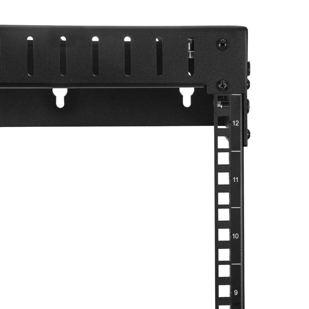 Star Tech 12U 19" Wall Mount Network Rack - Adjustable Depth 12-20" 2 Post Open Frame Server Room Rack for AV/Data/ IT Communication/Computer Equipment/Switch w/Cage Nuts & Screws