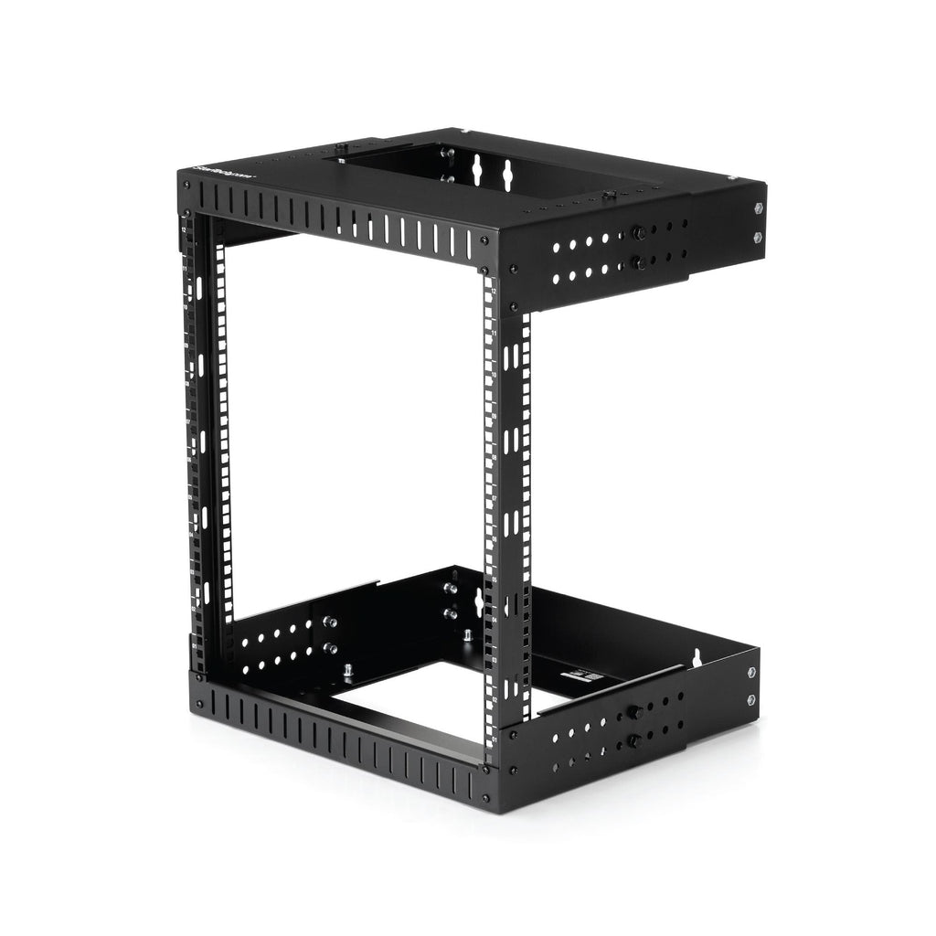 Star Tech 12U 19" Wall Mount Network Rack - Adjustable Depth 12-20" 2 Post Open Frame Server Room Rack for AV/Data/ IT Communication/Computer Equipment/Switch w/Cage Nuts & Screws