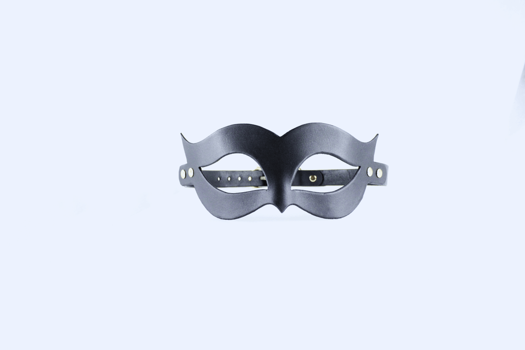 Bondage Mask – Handmade Leather Fetish Mask with Adjustable Strap-1