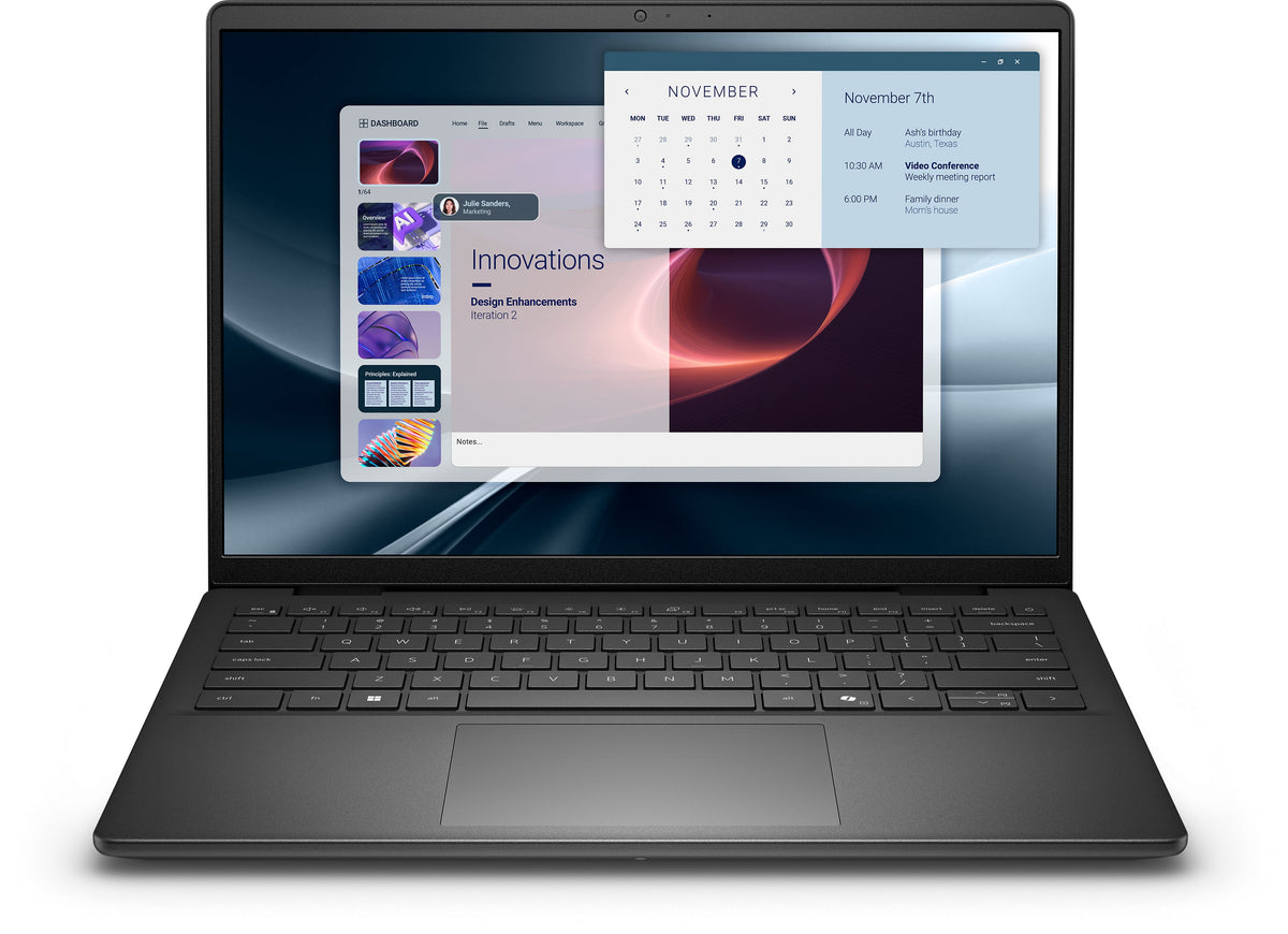 Dell Pro 14 Essential PV14255 AMD Ryzen 7 250 Laptop 35.6 cm (14") Full HD+ 16 GB DDR5-SDRAM 512 GB SSD Wi-Fi 6 (802.11ax) Windows 11 Pro Black