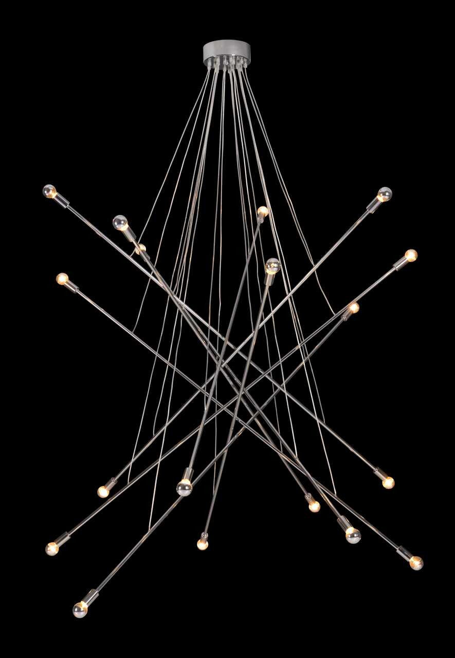 Silver Multi Light Metal Dimmable Chandelier