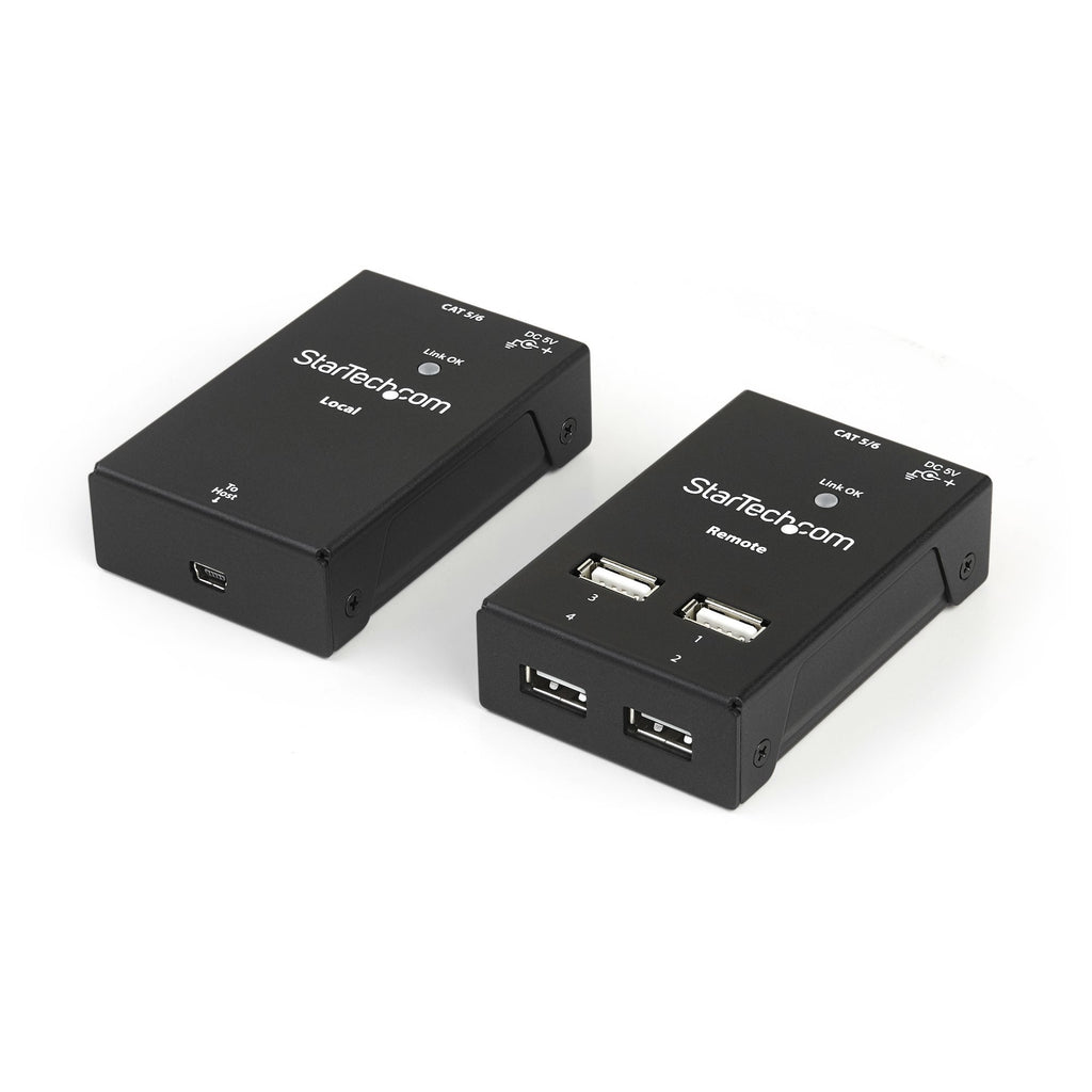 Star Tech 4-Port USB 2.0-Over-Cat5-or-Cat6 Extender - 130ft (40m)