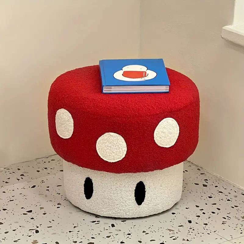 NNETM Red Shoe Changing Bench - Mushroom-1