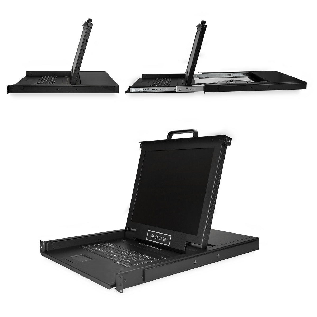 Star Tech 8 Port Rackmount KVM Console w/ 6ft Cables - Integrated KVM Switch w/ 17" LCD Monitor - Fully Featured 1U LCD KVM Drawer- OSD KVM - Durable 50,000 MTBF - USB + VGA Support