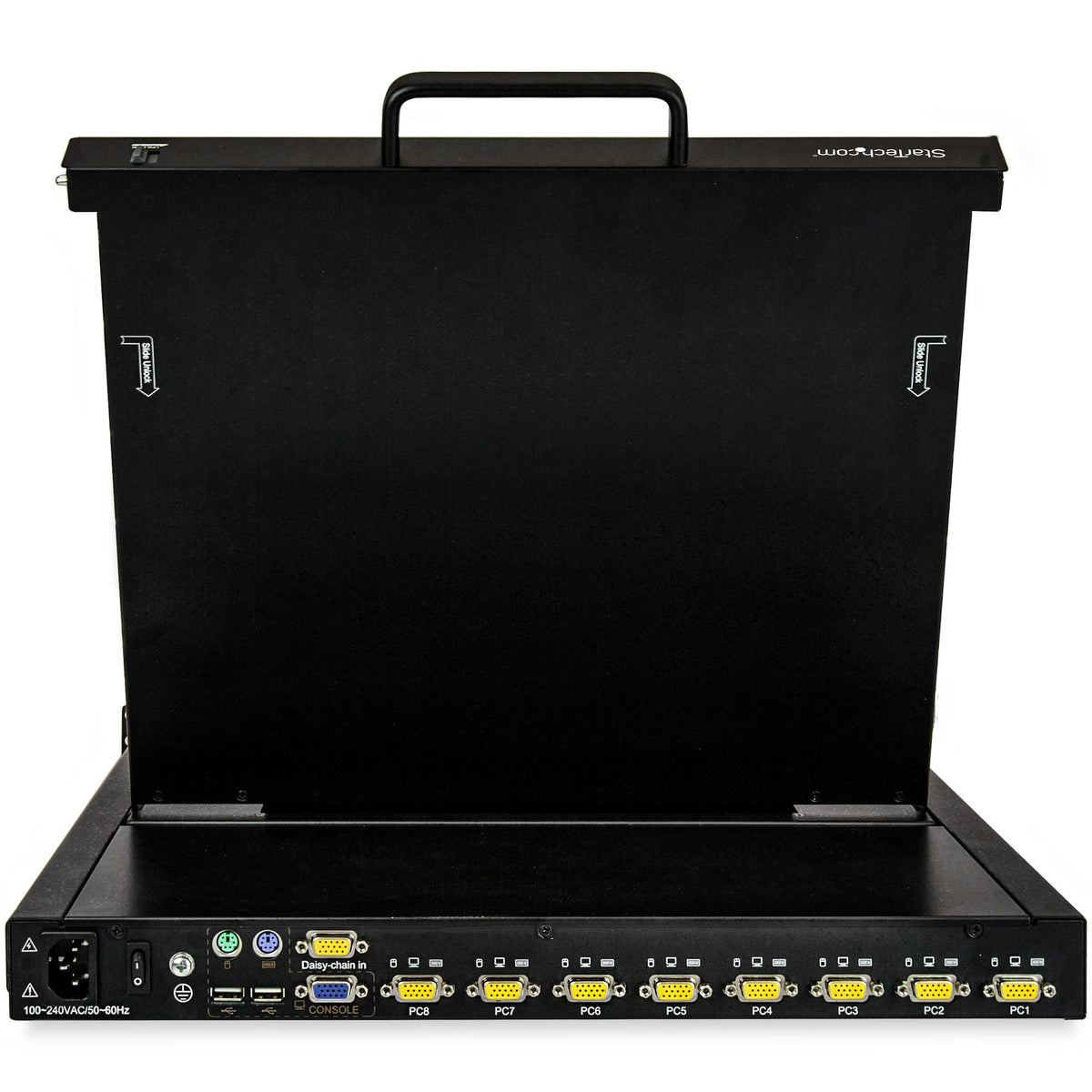 Star Tech 8 Port Rackmount KVM Console w/ 6ft Cables - Integrated KVM Switch w/ 17" LCD Monitor - Fully Featured 1U LCD KVM Drawer- OSD KVM - Durable 50,000 MTBF - USB + VGA Support