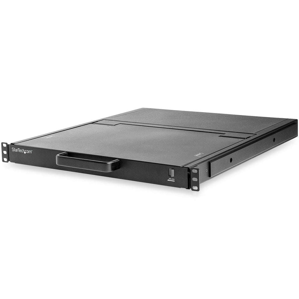 Star Tech Rackmount KVM Console HD 1080p - Single Port VGA KVM with 17" LCD Monitor for Server Rack - Fully Featured 1U LCD KVM Drawer w/Cables & Hardware - USB Support - 50,000 MTBF