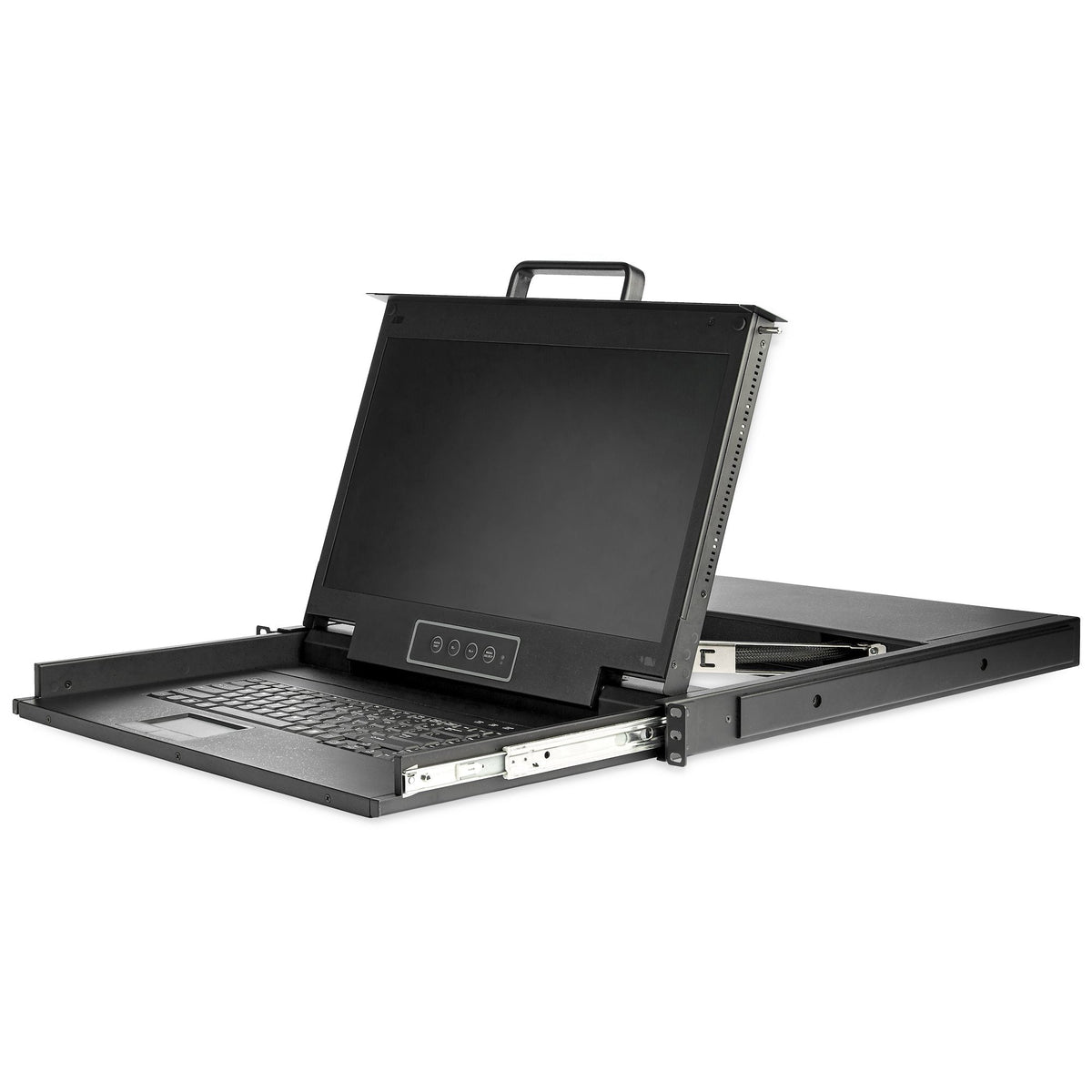 Star Tech Rackmount KVM Console HD 1080p - Single Port VGA KVM with 17" LCD Monitor for Server Rack - Fully Featured 1U LCD KVM Drawer w/Cables & Hardware - USB Support - 50,000 MTBF