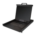Star Tech Rackmount KVM Console - Single Port VGA KVM with 19" LCD Monitor for Server Rack - Fully Featured Universal 1U LCD KVM Drawer w/Cables & Hardware - USB Support - 50,000 MTBF