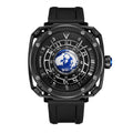 CHANCE Luxury Men Mechanical Wristwatch Automatic Watch Stainless Steel Case Sports Silicone Strap Luminous Watches Clock 9052-10