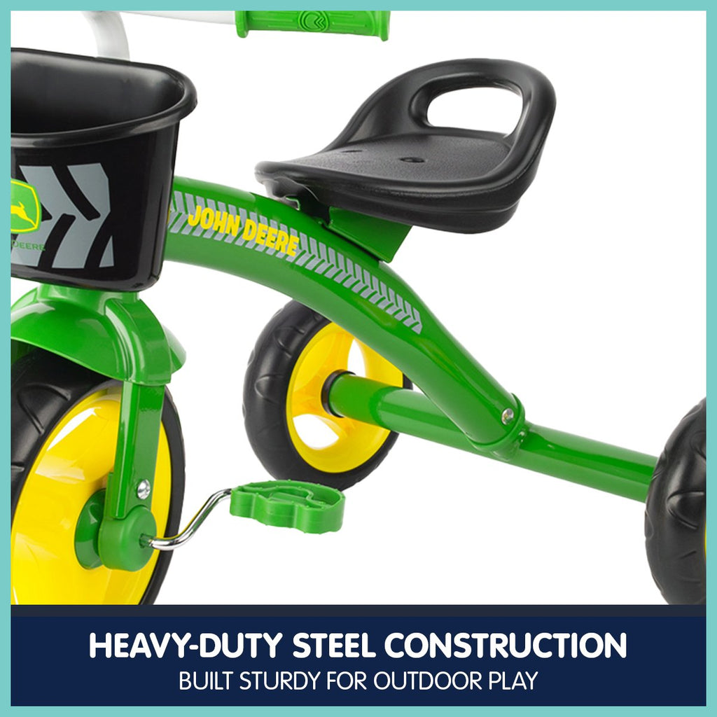 NNEDPE John Deere Green Steel Tricycle Ride On Toy 46790-2