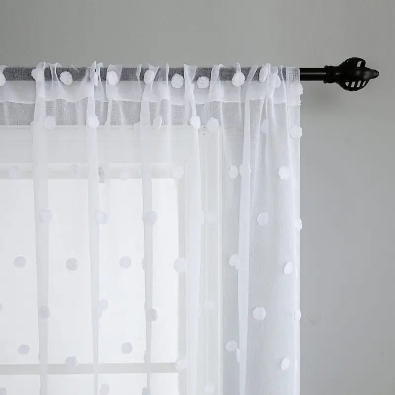 Boho Floral Sheer Curtains for Living Room Bedroom