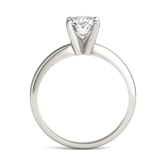 1 1/2 CTW Oval Lab Grown Diamond Solitaire Engagement Ring 14K White Gold-3