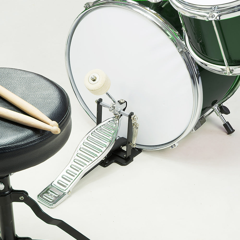 NNEDPE Children's 4pc Drumkit - Green-3