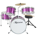 NNEDPE Childrens 4pc Drum Kit - Purple-0
