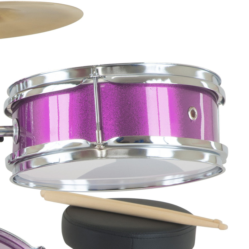 NNEDPE Childrens 4pc Drum Kit - Purple-4