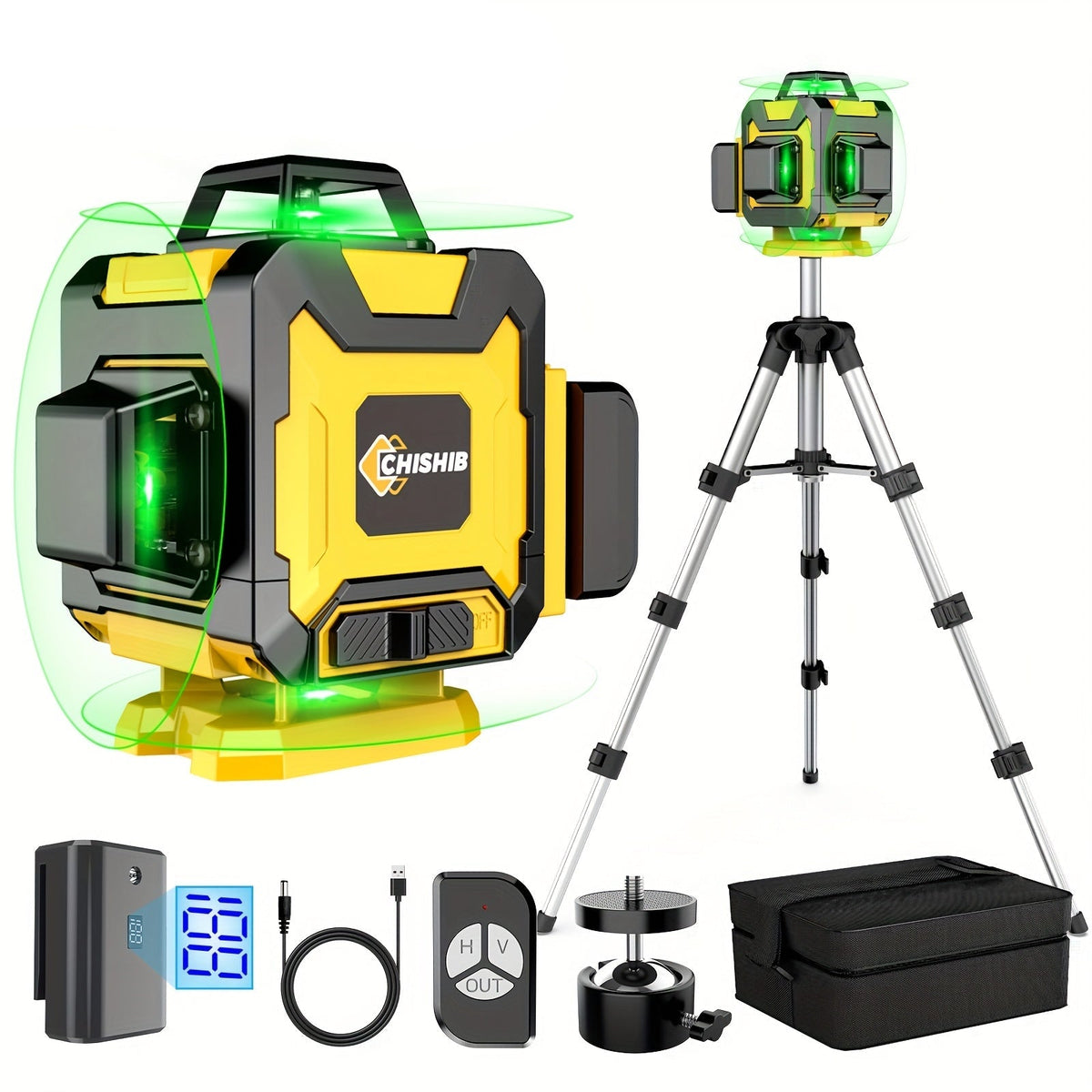 NNETM Laser Level with Remote Control (16-Line Green)-2