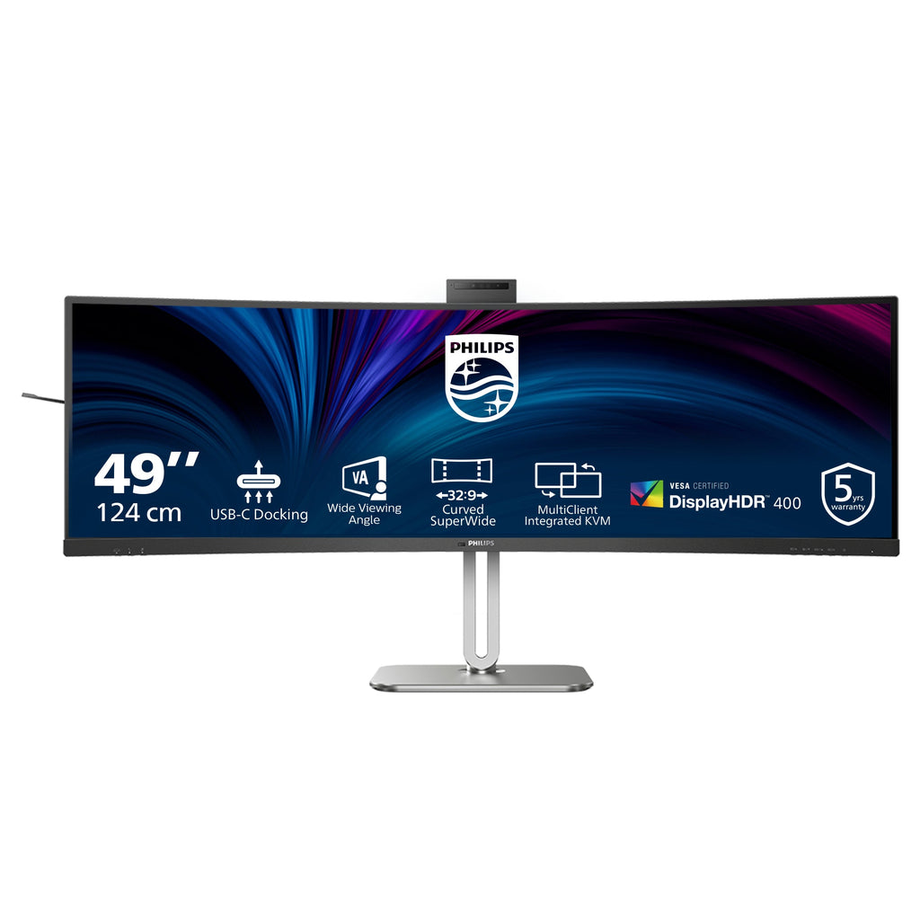 Philips 5000 series 49B2U5900CH/75 computer monitor 124 cm (48.8") 5120 x 1440 pixels Dual QHD LCD Black