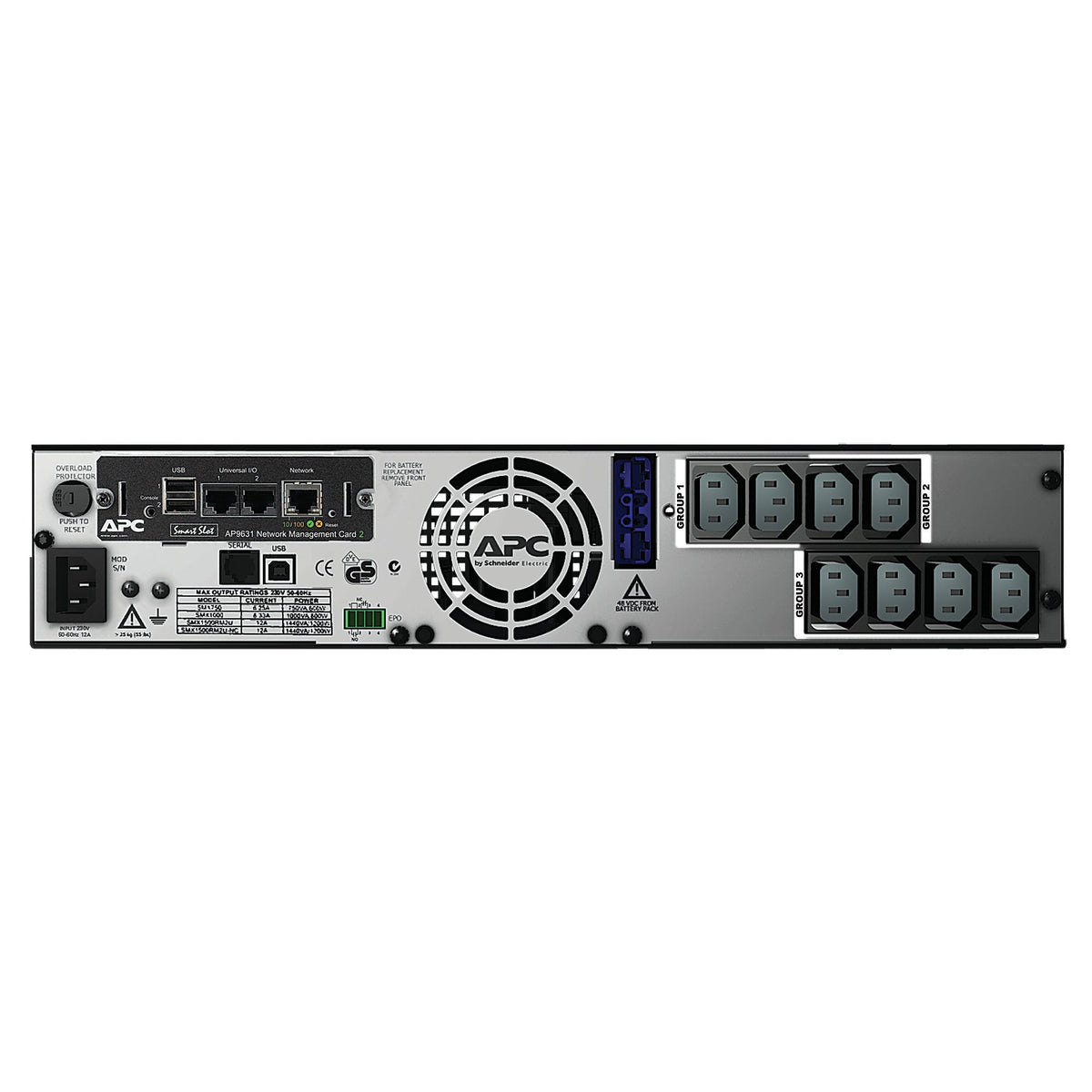 APC Smart-UPS X SMX1500RMI2UNC - 1500VA, 8x C13 output, USB, expandable runtime, NMC