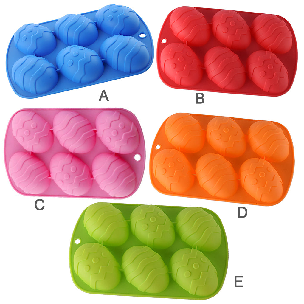 Silicone Baking Mold for Easter Egg Desserts (6 Cavities)