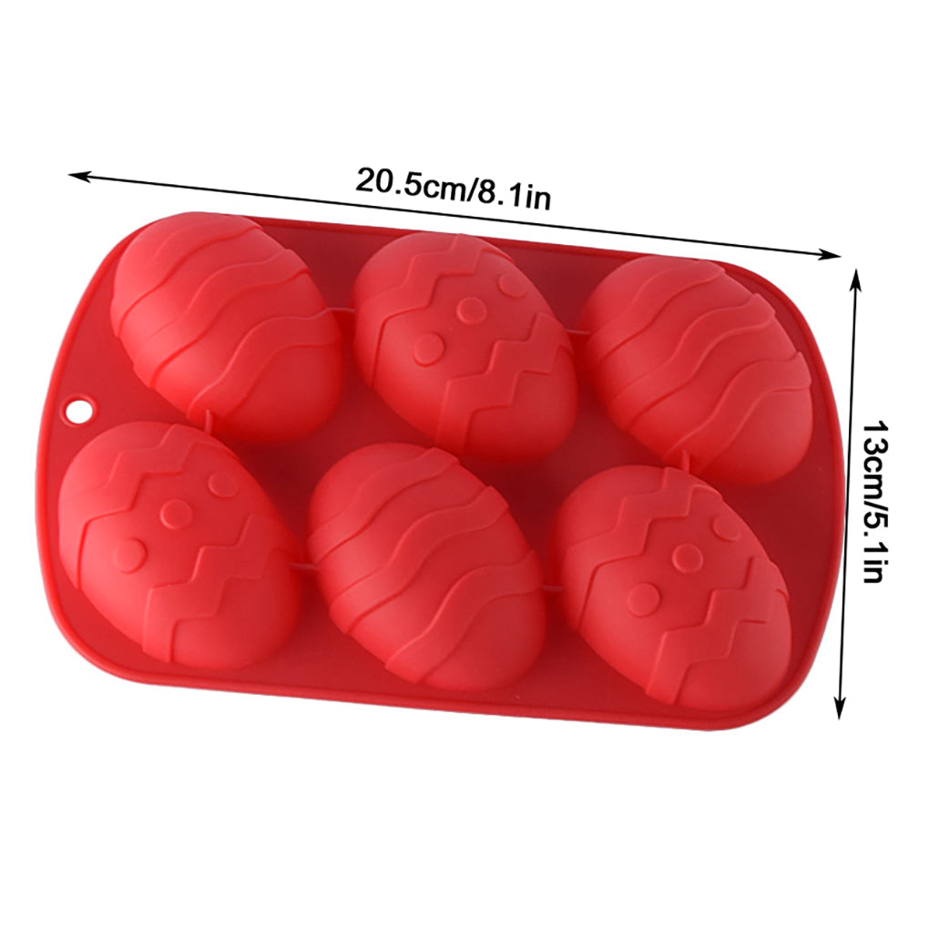 Silicone Baking Mold for Easter Egg Desserts (6 Cavities)