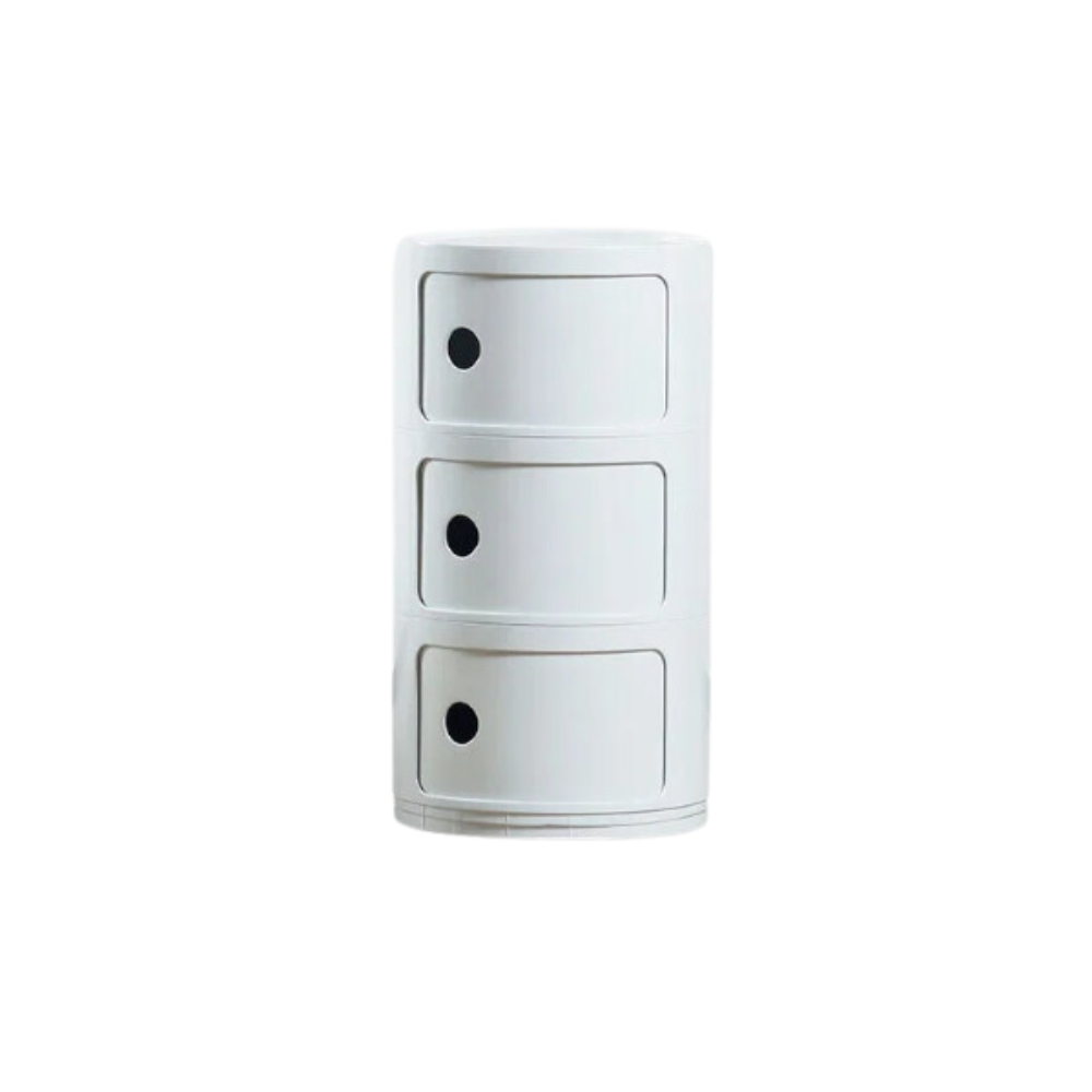 NNEOBA Round Bedside Table - Plastic Bedside-0