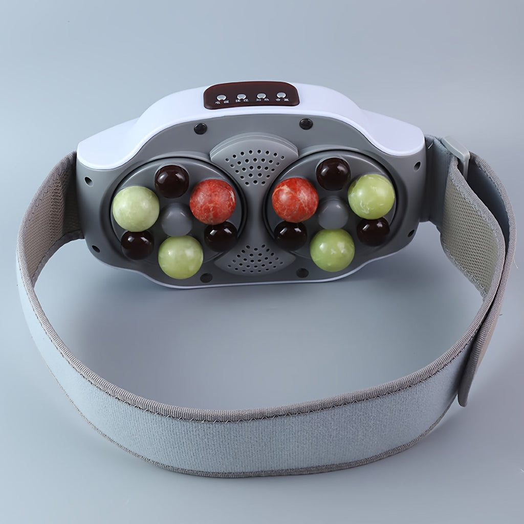 NNETM USB-Rechargeable Abdominal Massager with Stone Kneading(White)-1