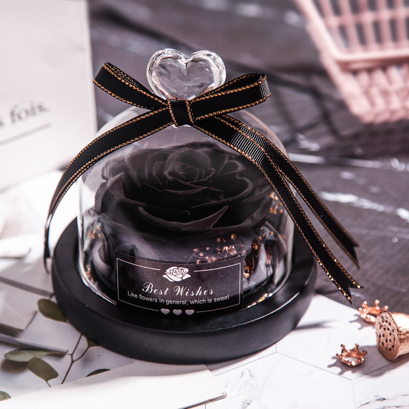 Eternal Rose Gift Box with Glass Dome Decoration