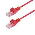 Star Tech 2m Red Slim CAT6 Ethernet Cable, Snagless, 100W PoE, UTP, LSZH, 28AWG Pure Bare Copper Wire, Slim RJ45 Network Patch Cord w/Strain Reliefs, Individually Tested