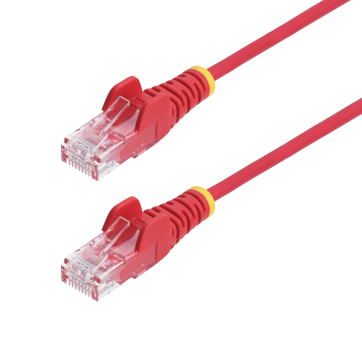 Star Tech 2m Red Slim CAT6 Ethernet Cable, Snagless, 100W PoE, UTP, LSZH, 28AWG Pure Bare Copper Wire, Slim RJ45 Network Patch Cord w/Strain Reliefs, Individually Tested