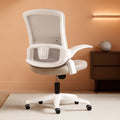 Beige High Back Mesh Office Chair With Adjustable Height And Ergonomic Design-0