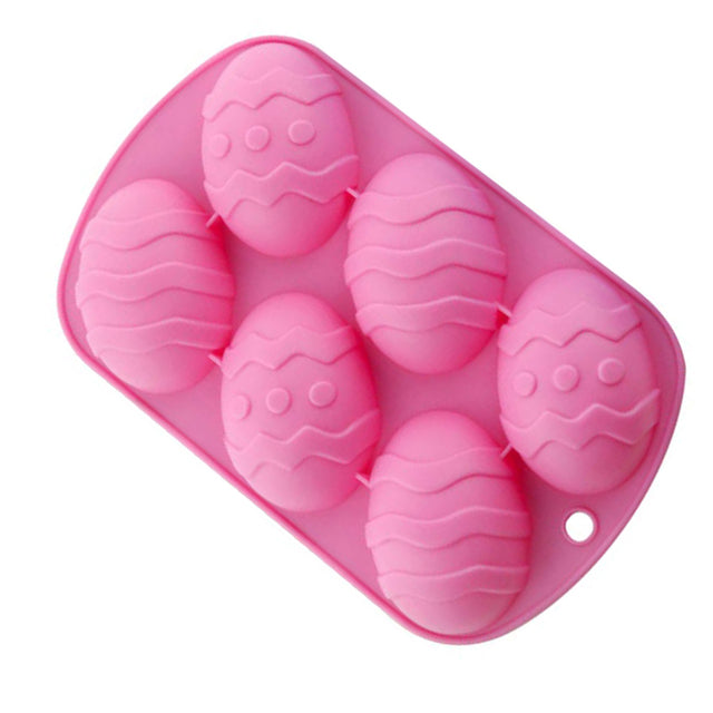 Silicone Baking Mold for Easter Egg Desserts (6 Cavities)