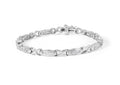 14K White Gold 1.0 Cttw Invisible-Set Princess Diamond Tennis Bracelet (H-I Color, SI1-SI2 Clarity) - 7"-0