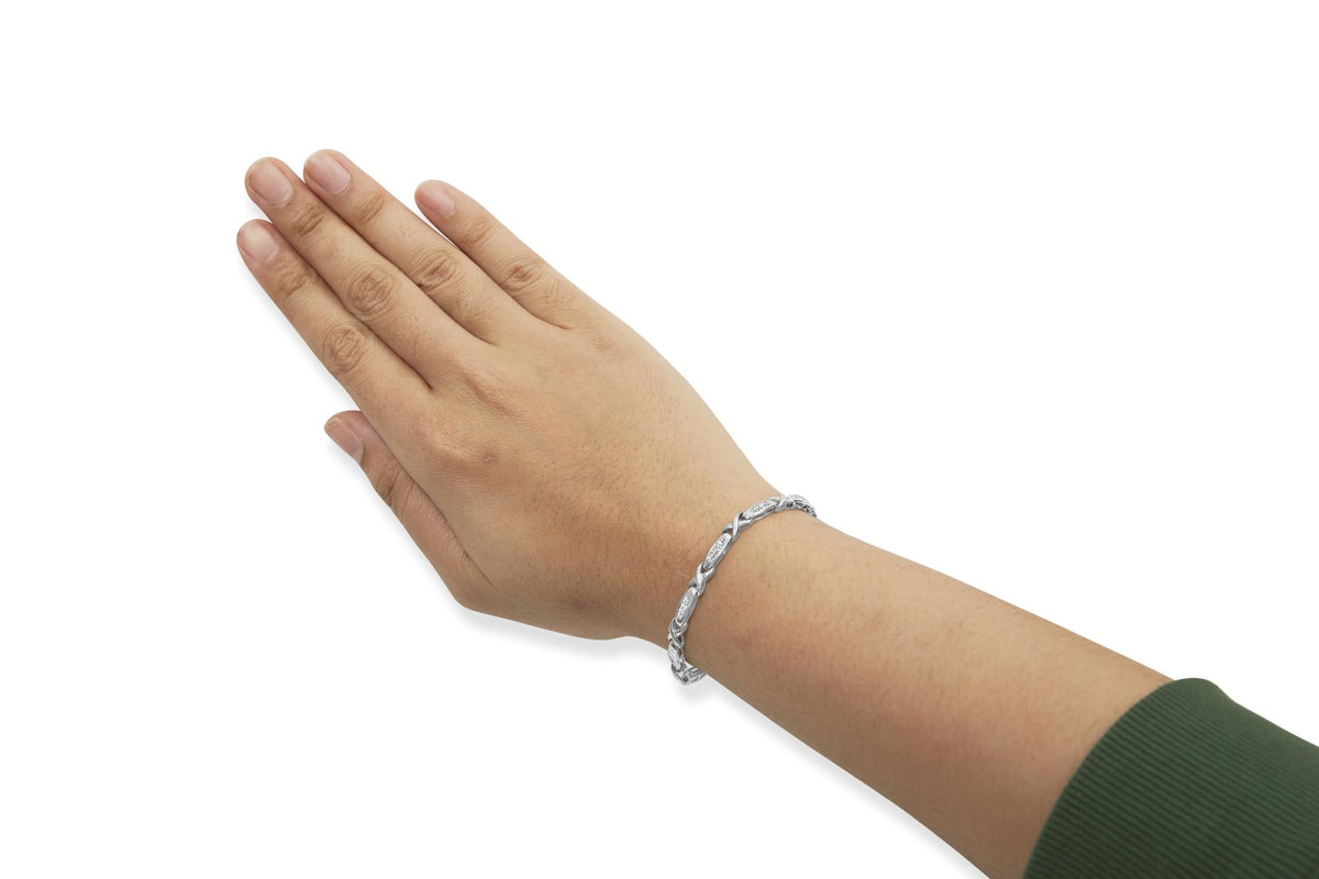 14K White Gold 1.0 Cttw Invisible-Set Princess Diamond Tennis Bracelet (H-I Color, SI1-SI2 Clarity) - 7"-2